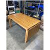 Image 2 : IKEA PINE HARVEST STYLE DINING TABLE WITH DROP SIDE