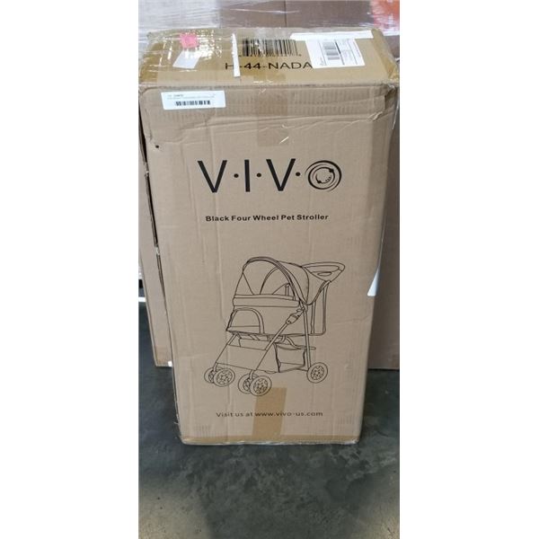 VIVO BLACK FOUR WHEEL PET STROLLER