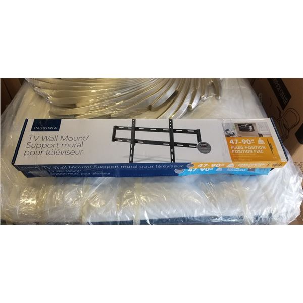 2 INSIGNIA 47-90" TV MOUNTS, FIXED AND TILTING, TOTAL RETAIL $159