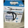 Image 1 : HAMILTON BEACH COMPACT 1L GLASS ELECTRIC KETTLE - TESTED WORKING