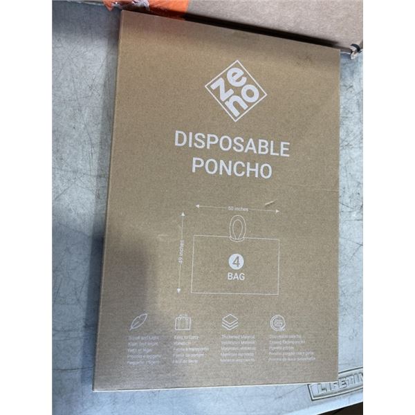 APPROX 100 ZENO DISPOSABLE PONCHOS