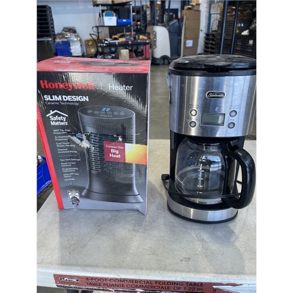 HONEYWELL HEATER AND SUNBEAM COFFEE MAKER
