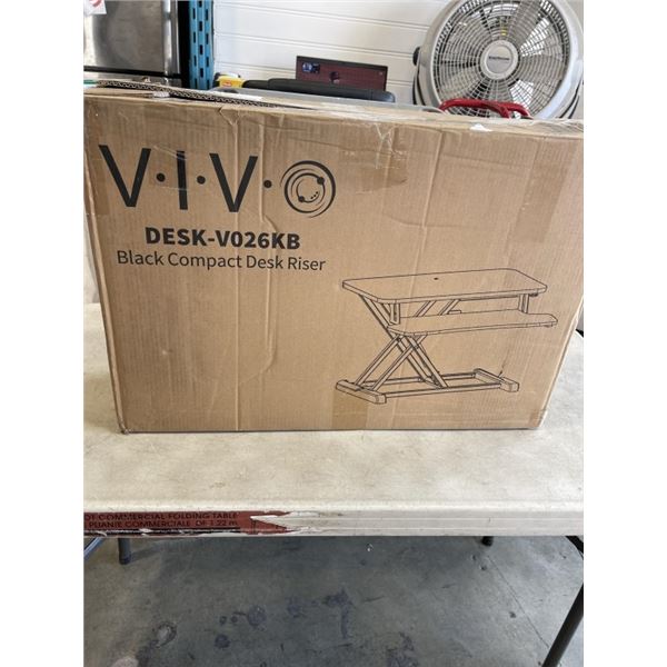 VIVO BLACK COMPACT DESK RISER