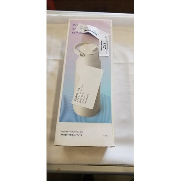 LARQ PUREVIS 2 1L SELF CLEANING STAINLESS STEEL WATER BOTTLE W/ SMART SENSOR, RETAIL $157