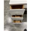 Image 2 : CORNER DESK WITH FOUR DRAWERS AND THREE SHELVES