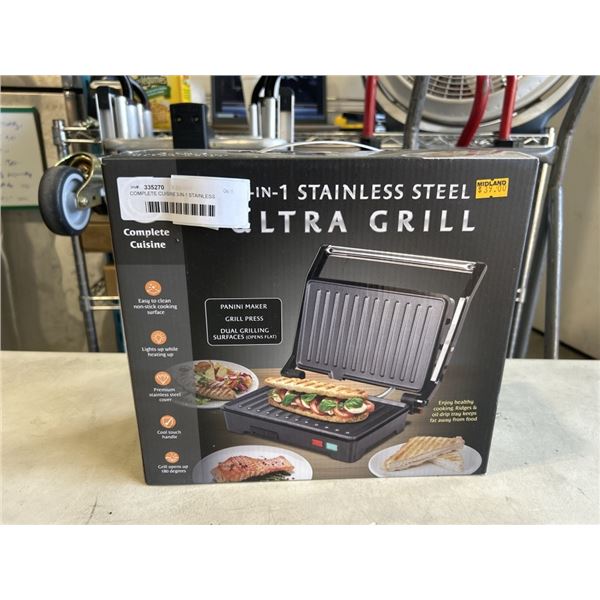 COMPLETE CUISINE 3-IN-1 STAINLESS STEEL ULTRA GRILL
