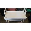Image 2 : WHITE DESK WITH DRAWER 33 INCH WIDE WITH UPHOLSTERED CHAIR