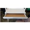 Image 3 : WHITE DESK WITH DRAWER 33 INCH WIDE WITH UPHOLSTERED CHAIR