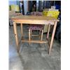 Image 5 : IKEA PINE BAR HEIGHT TABLE AND 2 BAR STOOLS