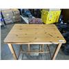 Image 6 : IKEA PINE BAR HEIGHT TABLE AND 2 BAR STOOLS