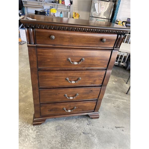 MAHOGANY FINISH DRAWER HIGHBOY DRESSER