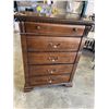 Image 1 : MAHOGANY FINISH DRAWER HIGHBOY DRESSER