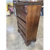 Image 4 : MAHOGANY FINISH DRAWER HIGHBOY DRESSER