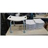Image 1 : ADJUSTABLE BATH & SHOWER CHAIR AND PLASTIC ORGANIZER