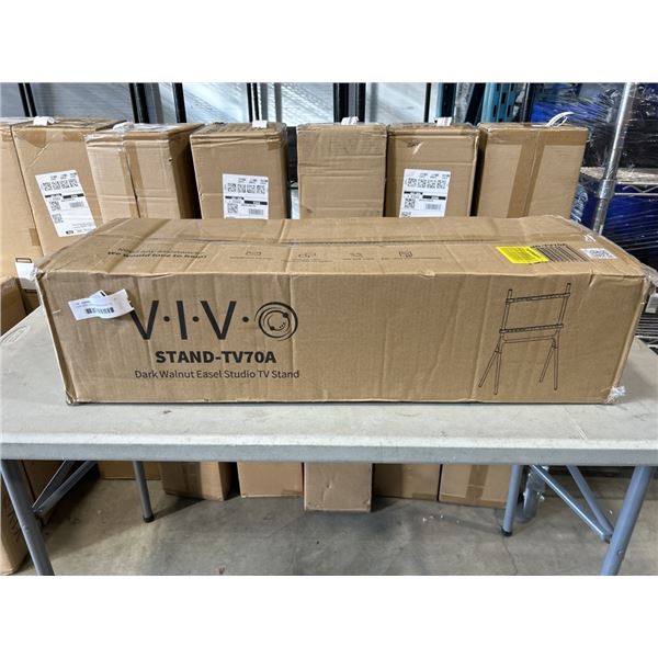 VIVO DARK WALNUT EASEL STUDIO TV STAND