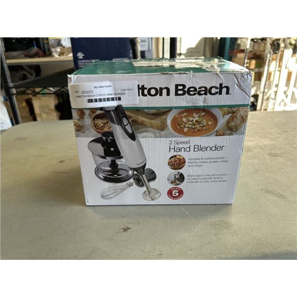 HAMILTON BEACH 2 SPEED HAND BLENDER - TESTED WORKING