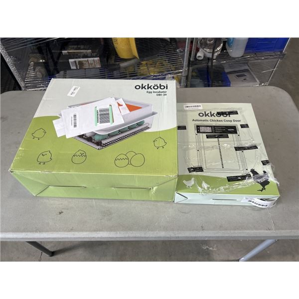 OKKOBI OBI-36 EGG INCUBATOR AND OKKOBI AUTOMATIC CHICKEN COOP DOOR