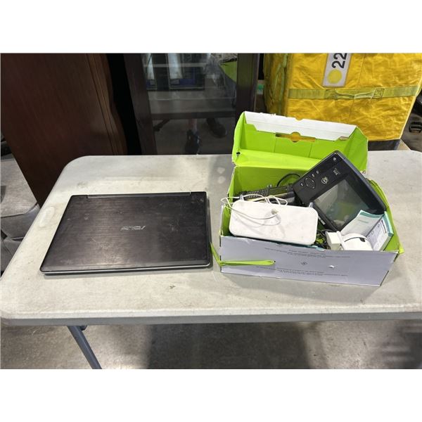 ASSORTED ELECTRONICS AND LAPTOP, NO POWER SUPPLY