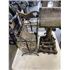 Image 5 : CHILDRENS WOODEN BENCH, BIRD HOUSE ON STAND, MAIL BASKET AND GARDEN SHEARS