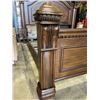 Image 3 : KINGSIZE MAHOGANY FINISH POSTER BEDFRAME