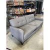 Image 2 : GREY FABRIC CLICK CLACK SOFA WITH PULL OUT SLEEPER
