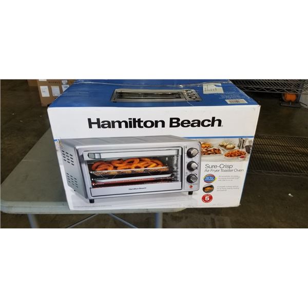 HAMILTON BEACH SURE-CRISP AIR FRYER TOASTER OVEN - TESTED WORKING, RETAIL $139