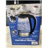 Image 2 : HAMILTON BEACH 1.7L GLASS ELECTRIC KETTLE - TESTED WORKING