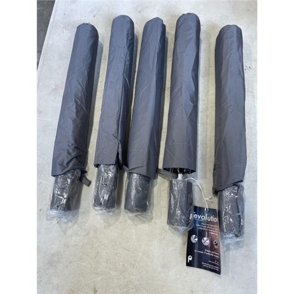 5 NEW GRAY 42" ARC UMBRELLAS