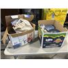 Image 1 : 2 BOXES OF ASSORTED GLASSES AND DINNER WARE