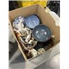 Image 2 : 2 BOXES OF ASSORTED GLASSES AND DINNER WARE