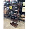 Image 1 : 6FT DARK FINISH LADDER STYLE BOOKSHELF