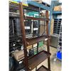 Image 4 : 6FT DARK FINISH LADDER STYLE BOOKSHELF