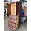 Image 3 : MAPLE CUSTOM BUILT WARDROBE CABINET, 88 INCH TALL, 36 WIDE AND 24 INCH DEEP