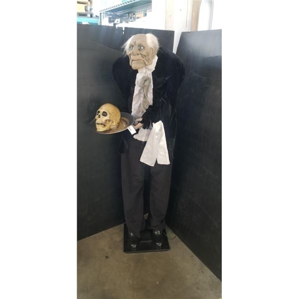 HAUNTED BUTLER FIGURE - WORKING, MANY PHRASES