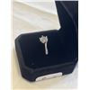 Image 3 : NEW PLATINUM PLATED 1.0 CT SIMULATED DIAMOND (CZ) SNOWFLAKE RING, RESIZEABLE