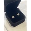 Image 3 : NEW S925 0.5 CT EACH MOISSANITE STONE SWIRL HEART STUF EARRINGS, MOUNTED IN 925 STERLING SILVER W/ W