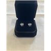 Image 2 : NEW S925 1.5 CT EACH SIMULATED DIAMOND (CZ) STUD EARRINGS, MOUNTED IN 925 STERLING SILVER W/ WHITE G
