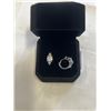 Image 3 : NEW PLATINUM PLATED 1.0 CT SIMULATED DIAMOND (CZ) HUGGIE EARRINGS W/ PEAR SIDESTONES