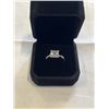Image 2 : NEW S925 3.0CT PRINCESS CUT SIMULATED DIMAOND (CZ) TWIST RING, SIZE 7, MOUNTED IN 925 STERLING SILVE