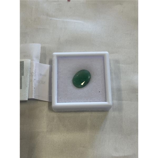 NEW 6.4 CT NATURAL EMERALD GEMSTONE, UNTREATED, OVAL CUT, RETAIL $1800