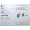 Image 1 : 2.4 CT CERTIFIED SILVER EMERALD GEMSTONE EARRINGS ($1,376 APPRAISAL)