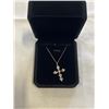 Image 1 : NEW 18K GOLD PLATED 32.0MM SIMULATED DIAMOND (CZ) CROSS NECKLACE 18" LONG