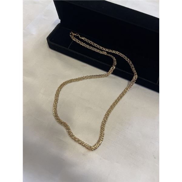 NEW 18K GOLD PLATED 5.0MM INTERLOCKING NECKLACE 23.5" LONG