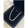 Image 2 : NEW S925 3.0MM TWISTED ROPE NECKLACE, 18.5" LONG 925 STERLING SILVER W/ WHITE GOLD OVERLAY