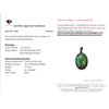 Image 1 : 5.17 CT CERTIFIED SILVER EMERALD GEMSTONE PENDANT ($11,785 APPRAISAL)