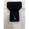 Image 1 : NEW S925 0.4 CT SIMULATED DIAMOND (CZ) HEART NECKLACE, 16-18" LONG, MOUNTED IN 925 STERLING SILVER W
