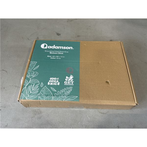 ADAMSON GROUDNED FITTED SHEET GRAY QUEEN SIZE