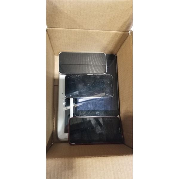 BOX OF  PARTS TABLETS AND PHONES