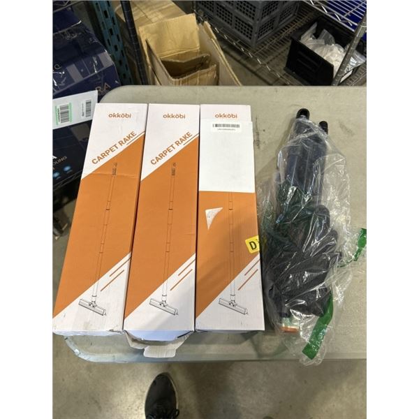 4 OKKOBI CARPET RAKES