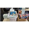 Image 1 : PLASTIC TOTE AND BOX OF PARTY LITE